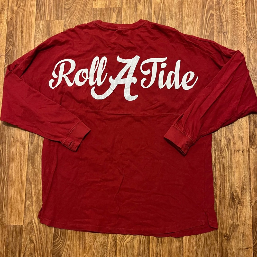 Alabama Crimson Tide Spirit Jersey Shirt Women XL Red Long Sleeve
